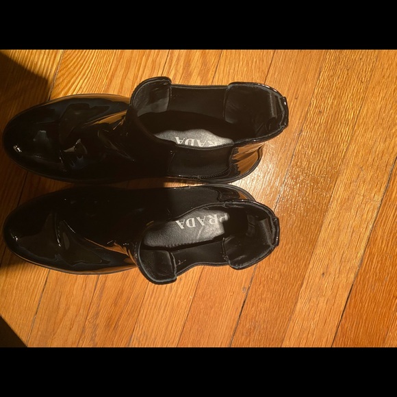 Prada Patent Leather Chelsea Boots sz 37.5 - Picture 5 of 7
